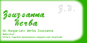 zsuzsanna werba business card